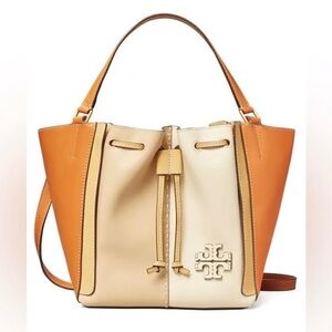 ‼️ Tory Burch McGraw Dragonfly Drawstring Leather Shoulder Bag Crossbody Bag